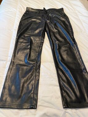 GAP Black Vintage Slim High Rise Faux Leather Pants